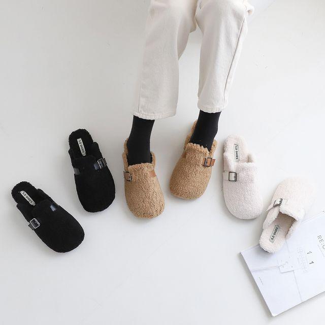 폭신 따뜻 뽀글이 털신 블로퍼 털슬리퍼-1692