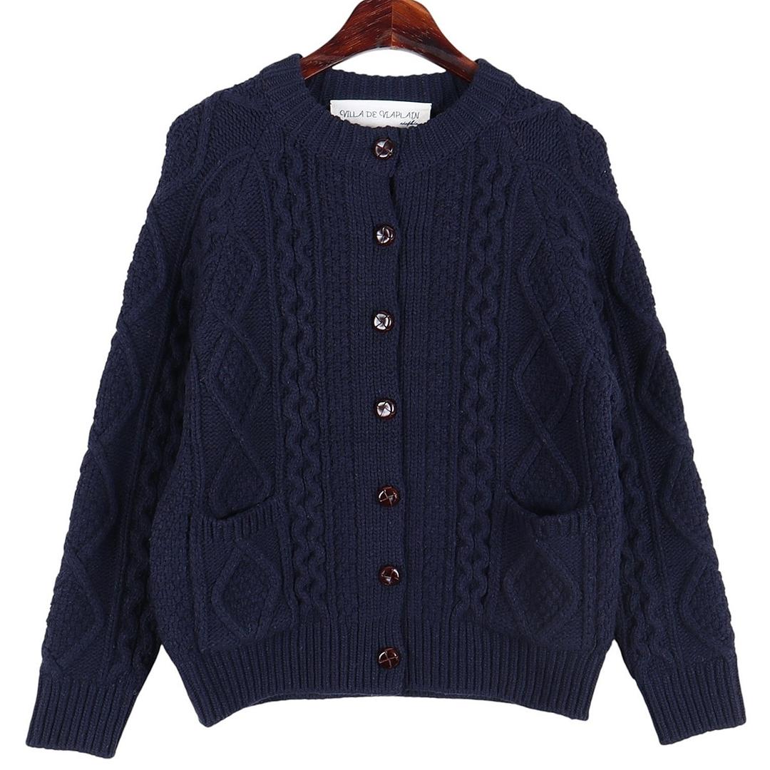 비아플레인 VIAPLAIN 네이비 가디건 우먼스F