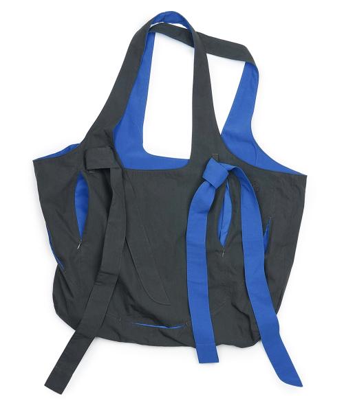 Contrast Tonal Reversible Tote Bag Charcoal/Blue