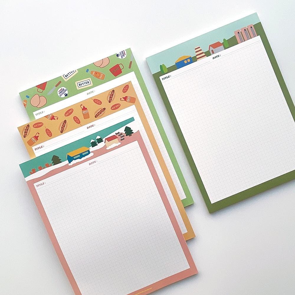 B5 일러스트 모눈 대떡메 노트패드