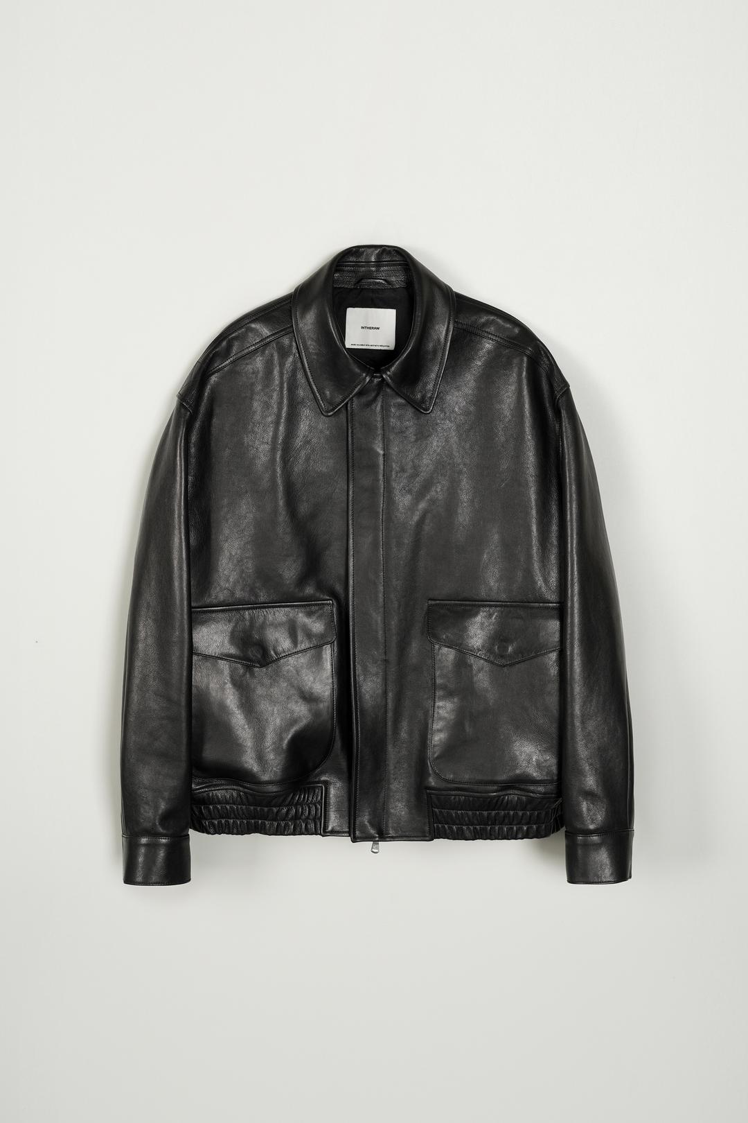 LEATHER A2 JACKET - BLACK