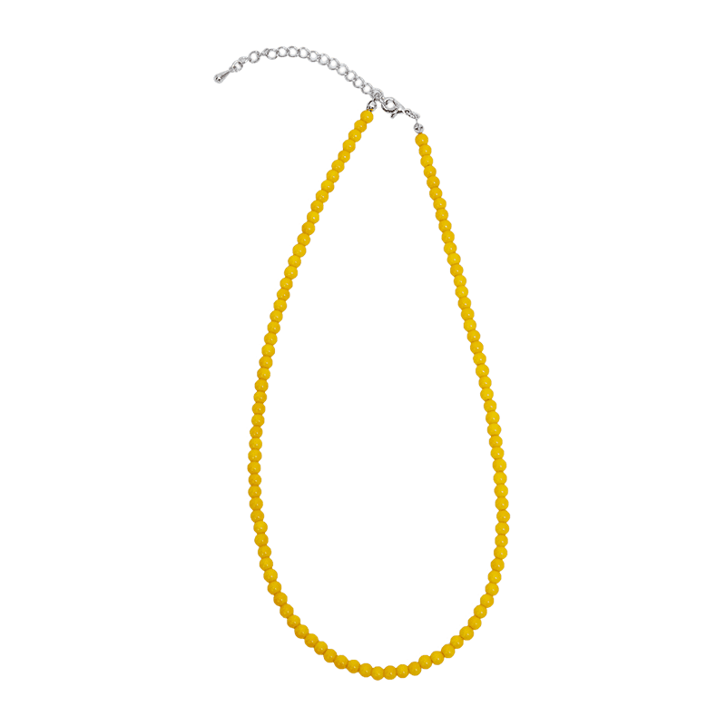 컬러비즈볼 쇼트핏네크리스