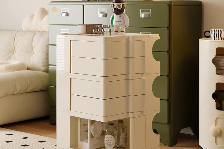 고급형 미드센츄리 이동식 수납형 모듈 트롤리 2단/3단 7colors