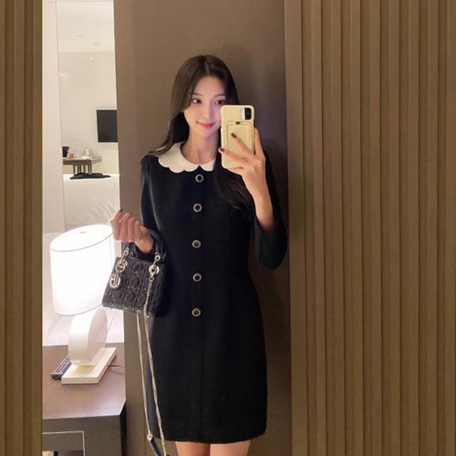 [모델추천] 메리드 카라 하객 원피스 : 제이뷰.