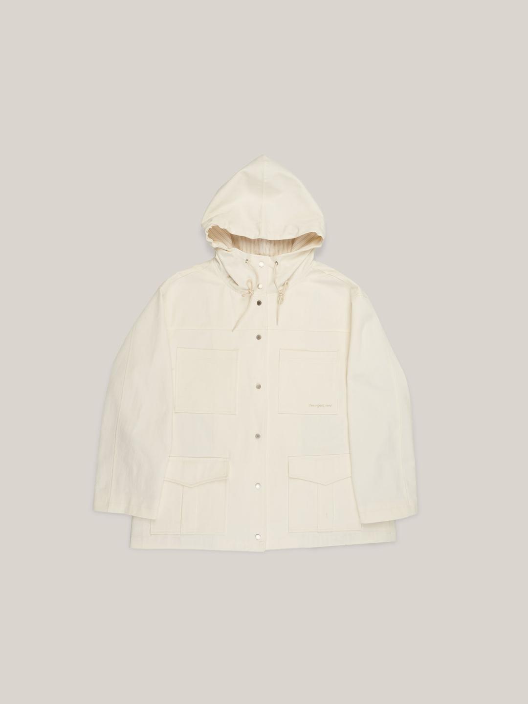 COTTON HOOD JACKET  [ CREAM ]