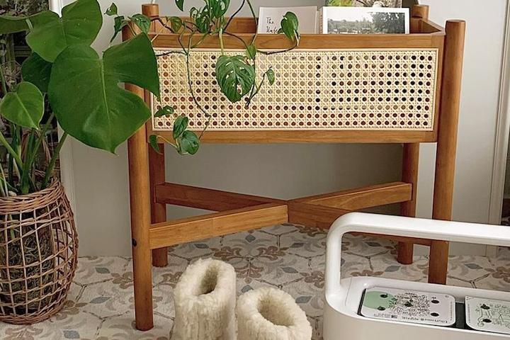 [3일만추가할인]루아이 원목 라탄 플렌트박스/화분받침대/인테리어화분받침대(2color)