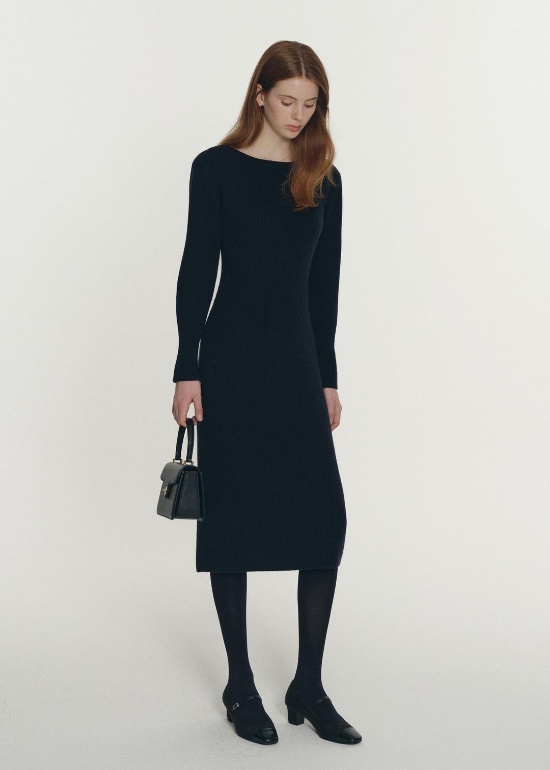 로시 리브드 롱 드레스