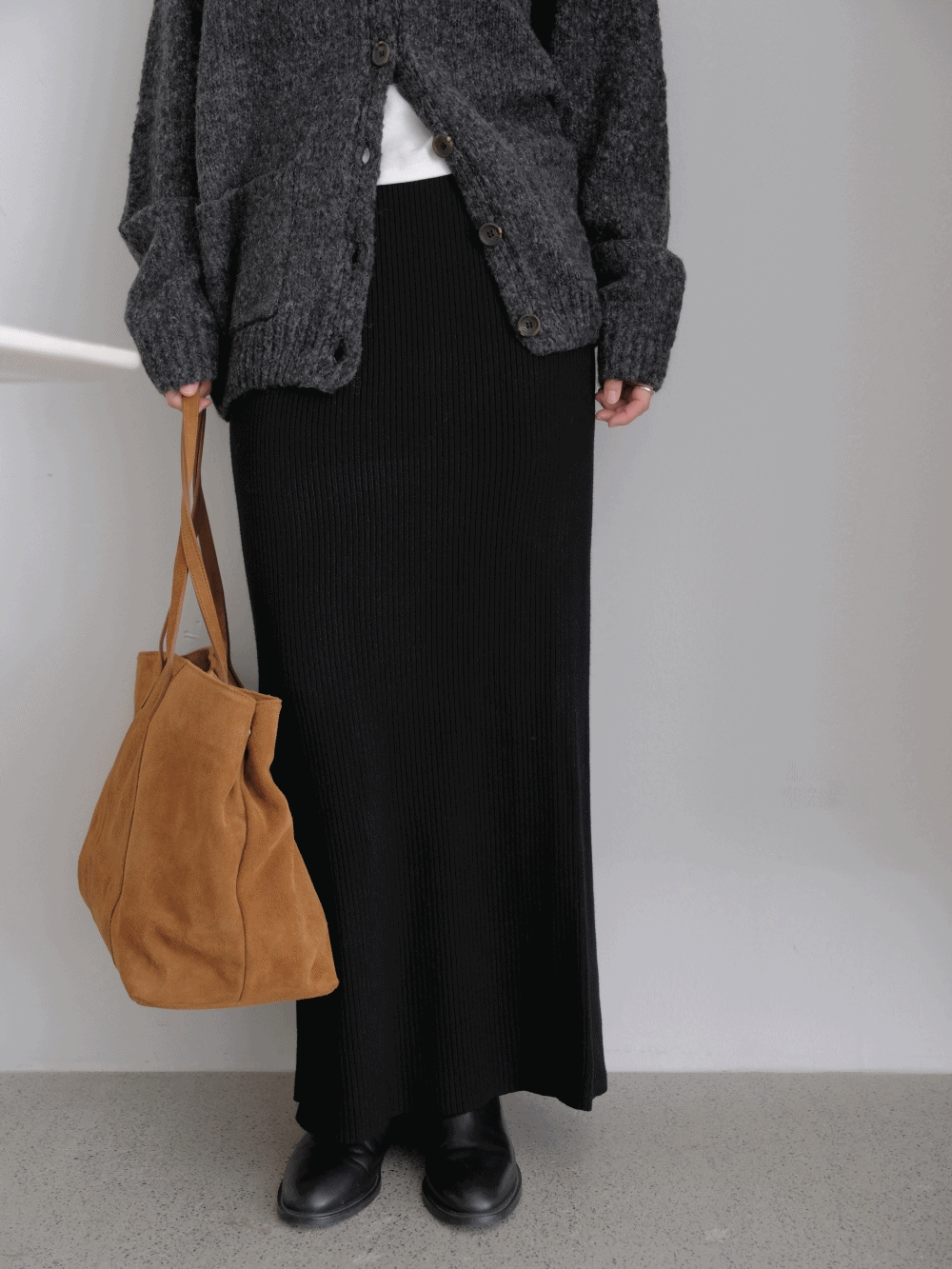 하우투러브미 키로니 골지 트임 니트 스커트_Kironi skirt