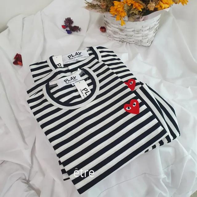 [당일] 꼼데가르송 여성 긴팔 레드와펜 보더티