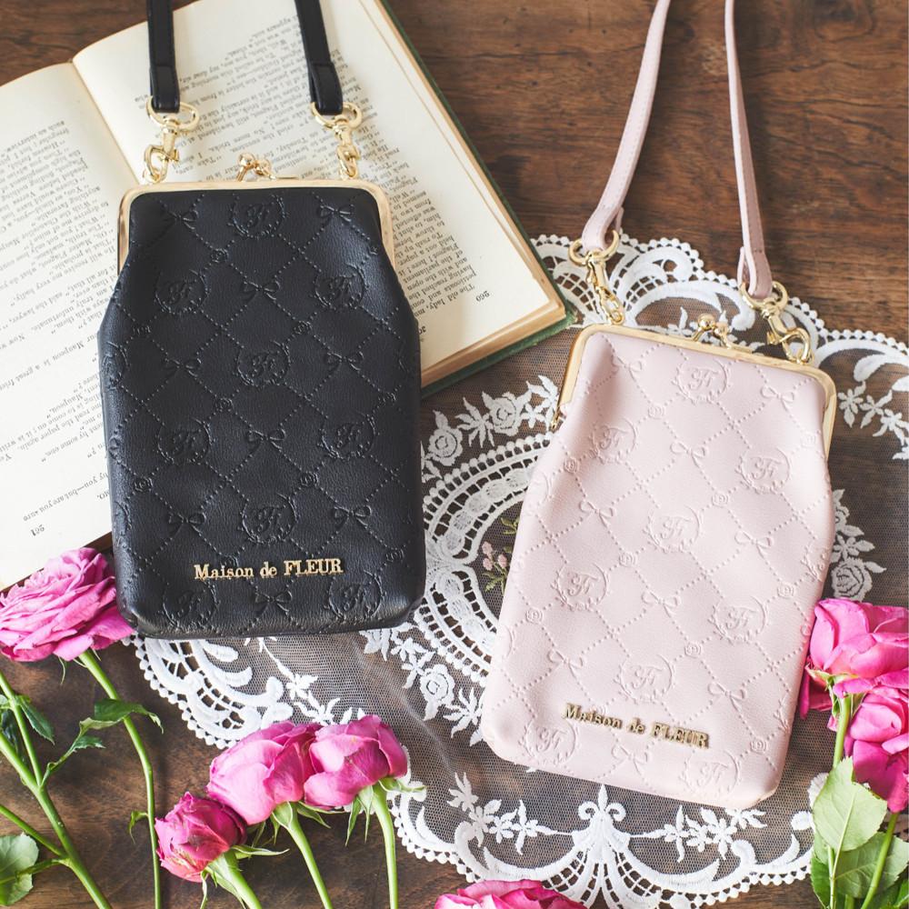 메종 드 플뢰르 모노그램 스마트폰 휴대폰 홀더 가방 미니 크로스백 파우치
