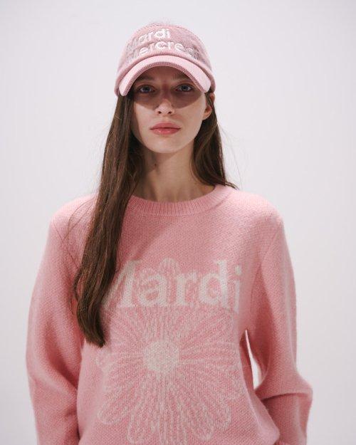 MOHAIR BLENDED KNIT PULLOVER_LIGHT PINK IVORY