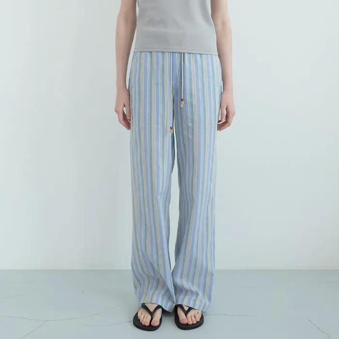 멀티 와이드 밴딩 팬츠 (Blue)