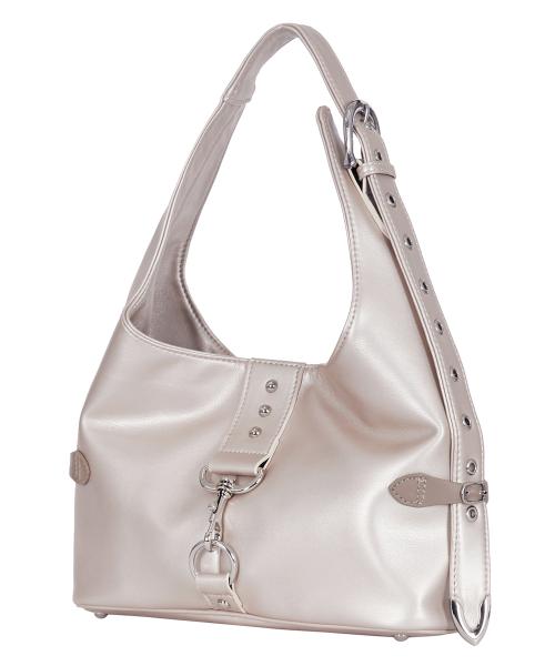 블랑쉬 호보 백-글로시 크림