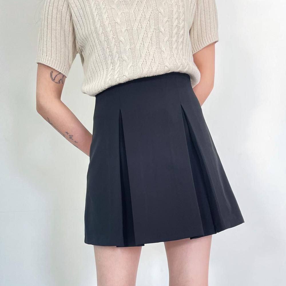 플레어 플리츠 a라인 핀턱 주름 스커트