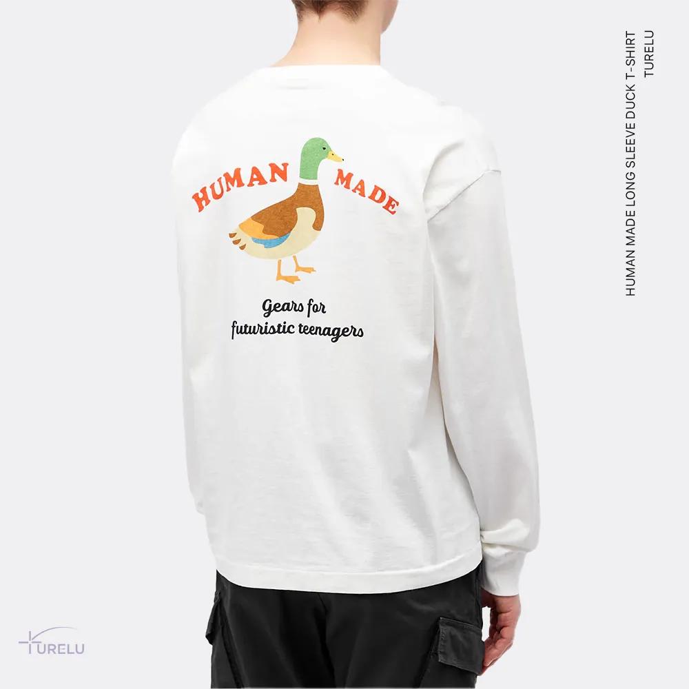 휴먼메이드 HUMAN MADE 롱 슬리브 덕 티셔츠 남녀공용 긴팔티 (화이트) | 상품 상세 | 크로켓