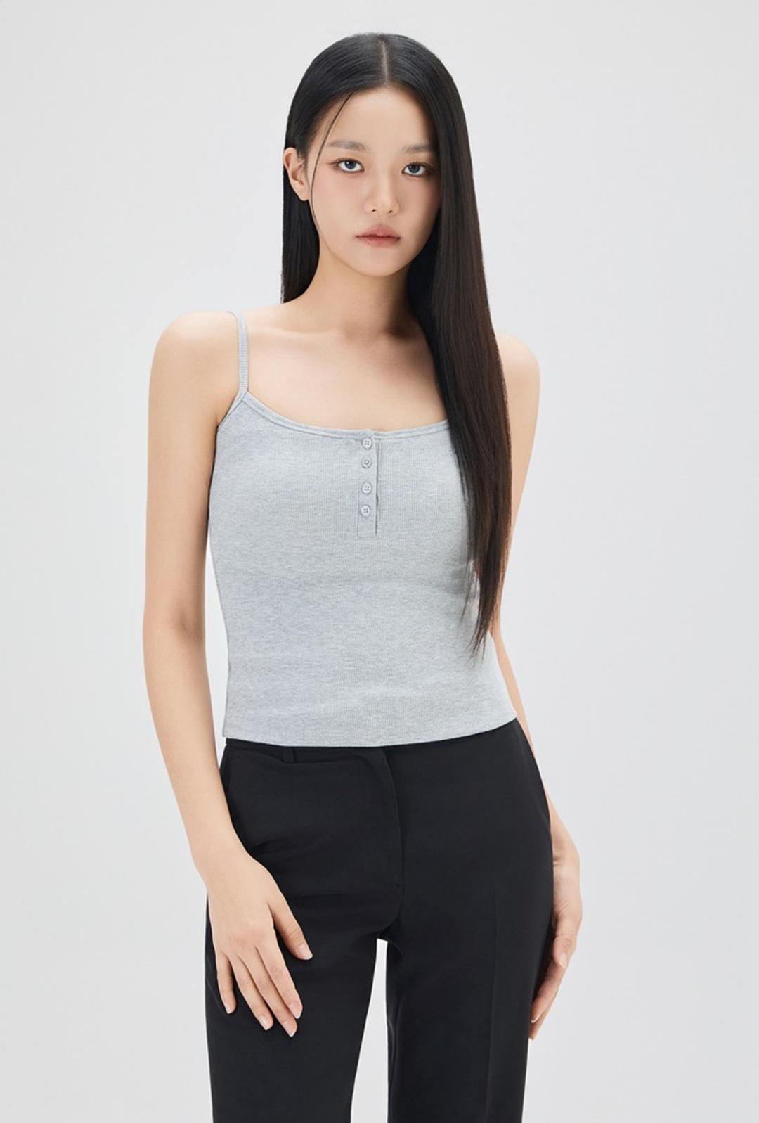 캡내장 버튼업 슬리브리스_MIWHNG510A