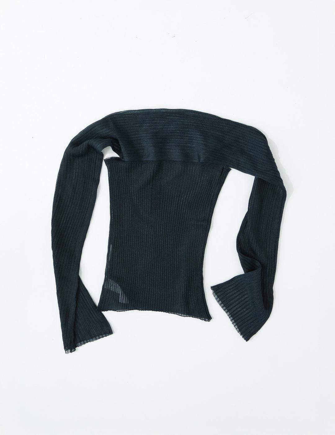 Sheer tank top (teal black)