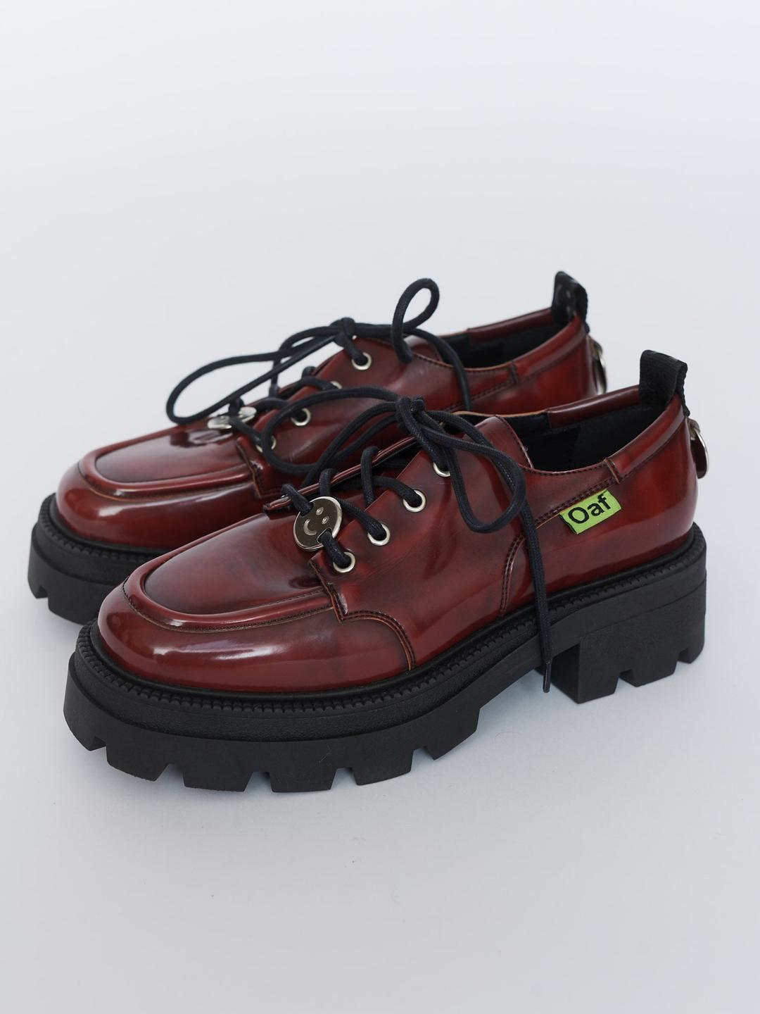 Red Stitches Lace Up - UK3 / EU36