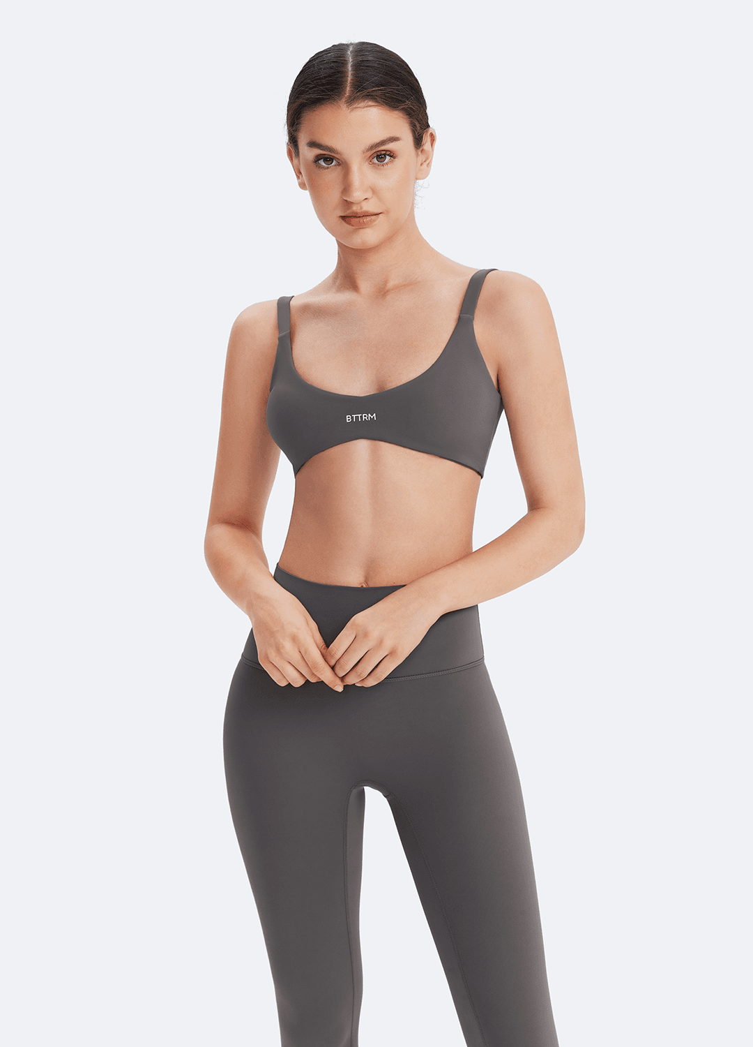 BetterMe Gray Form-Fitting Sports Bra for women