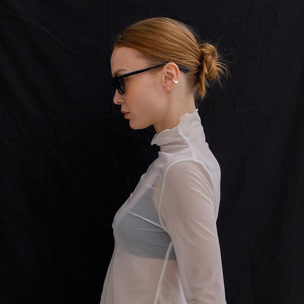 MESH LONG SLEEVE TOP (WHITE)