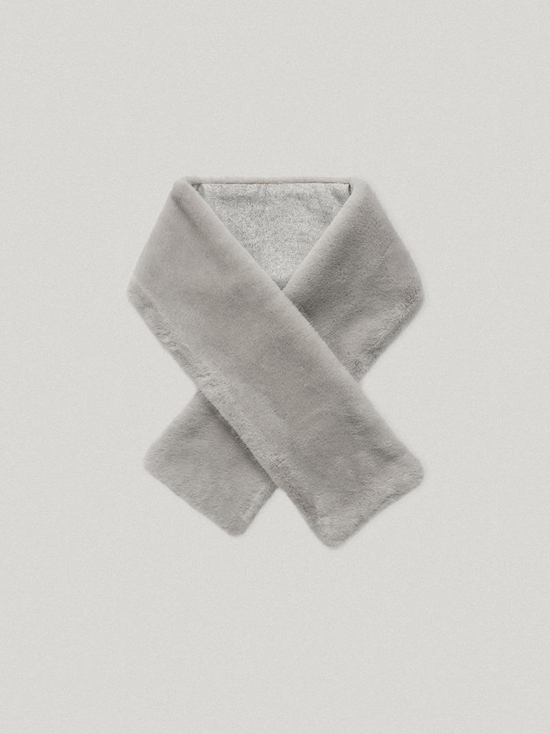Meea Fur Scarf Gray (3rd)