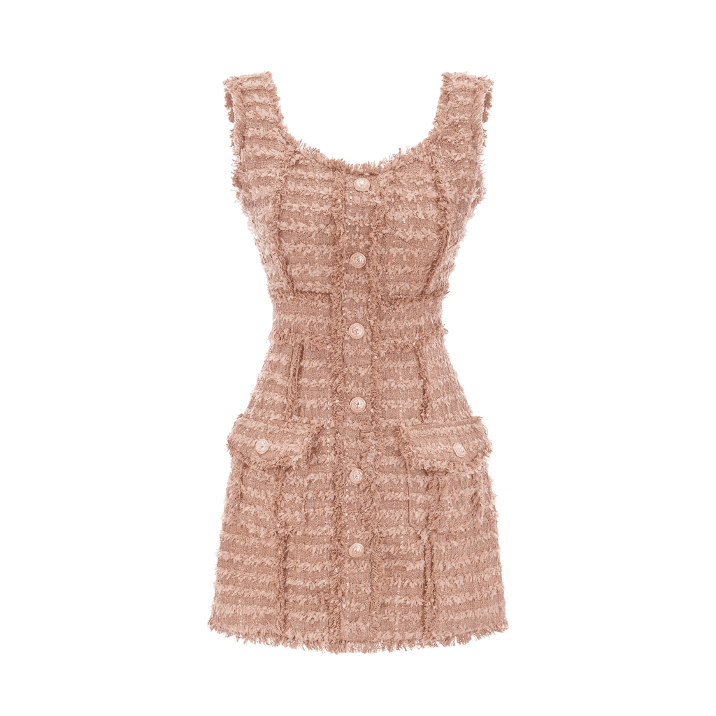 Liane tweed button-down fastening dress