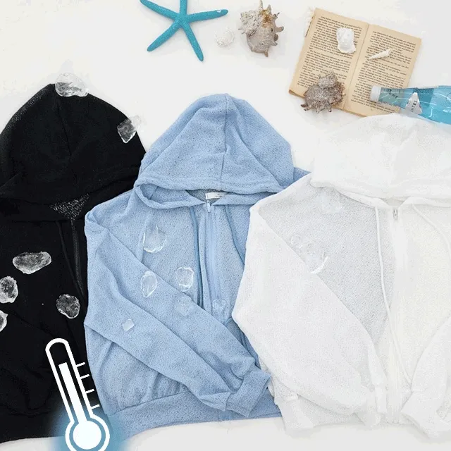 [💨에어컨,장마추천💨] 썸머 시스루 후드집업