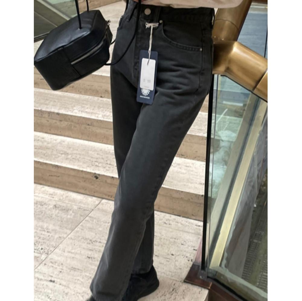 드온도 아빈드 다잉 데님 팬츠 그레이 여자 가을 일자 청바지 회색 그레이진