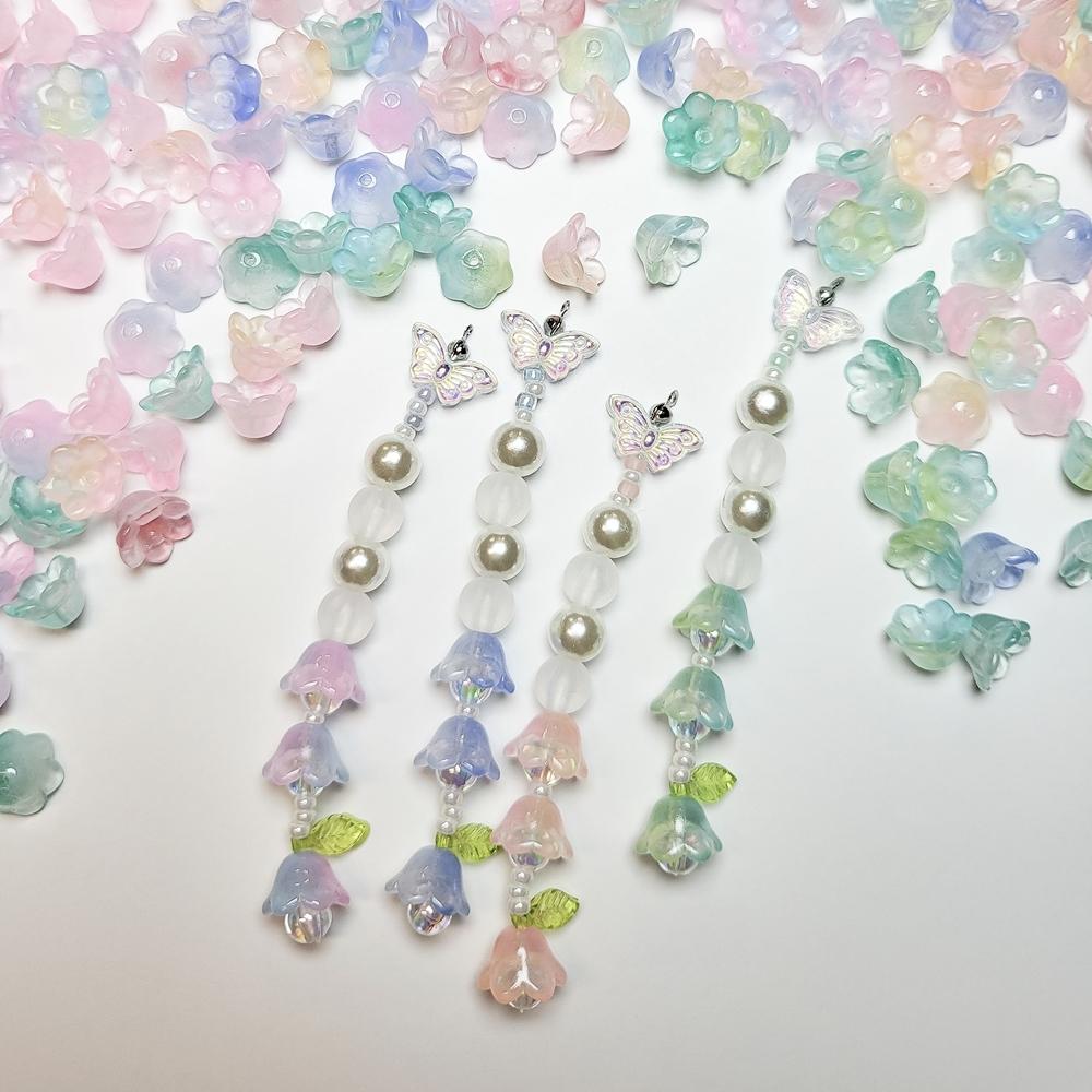 키링부자재 키링만들기 악세사리 부자재 투톤 방울꽃