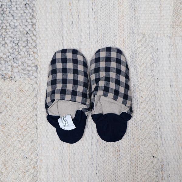 메리파_ 룸 슈즈 (깅엄 체크/ 네이비)