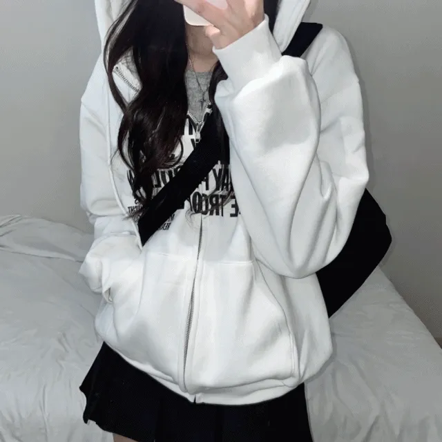 [unisex/기모] 죠니 빈티지 후드집업 (4color)