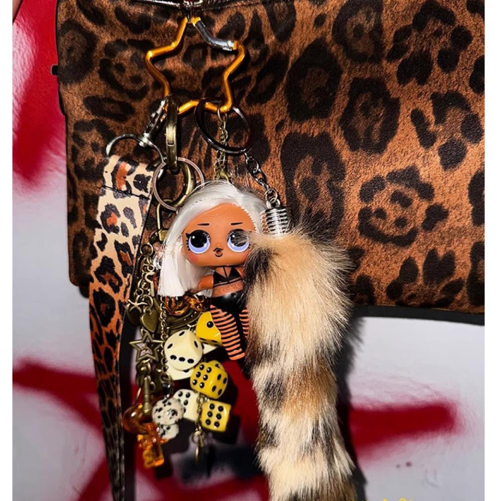 마리엔캐퍼 호피 블랙바비 열쇠고리 키링