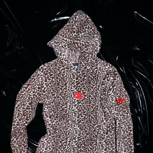 LEOPARD FLEECE HOODIE