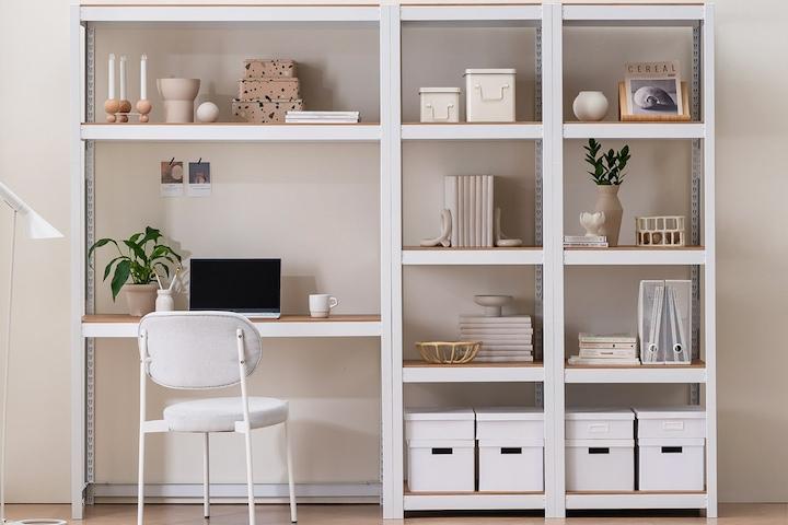 [5%쿠폰] 조립식 팬트리 철제 수납 선반 앵글