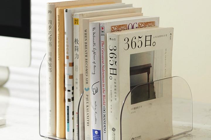 깔끔 아크릴 2칸 책꽂이 책정리 1p