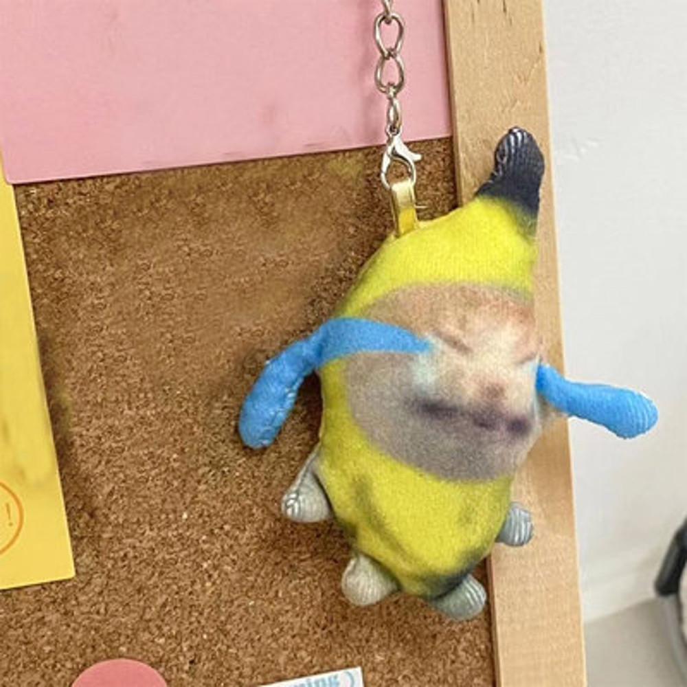 해피캣 바나나캣  키링 소리나는 고양이 인형 happy cat