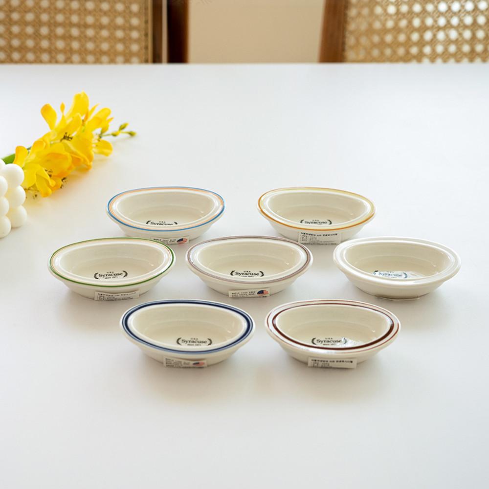 시라쿠스 타원소스볼 - 화이트, 브라운, 레드브라운, 그린, 블루, 그레이