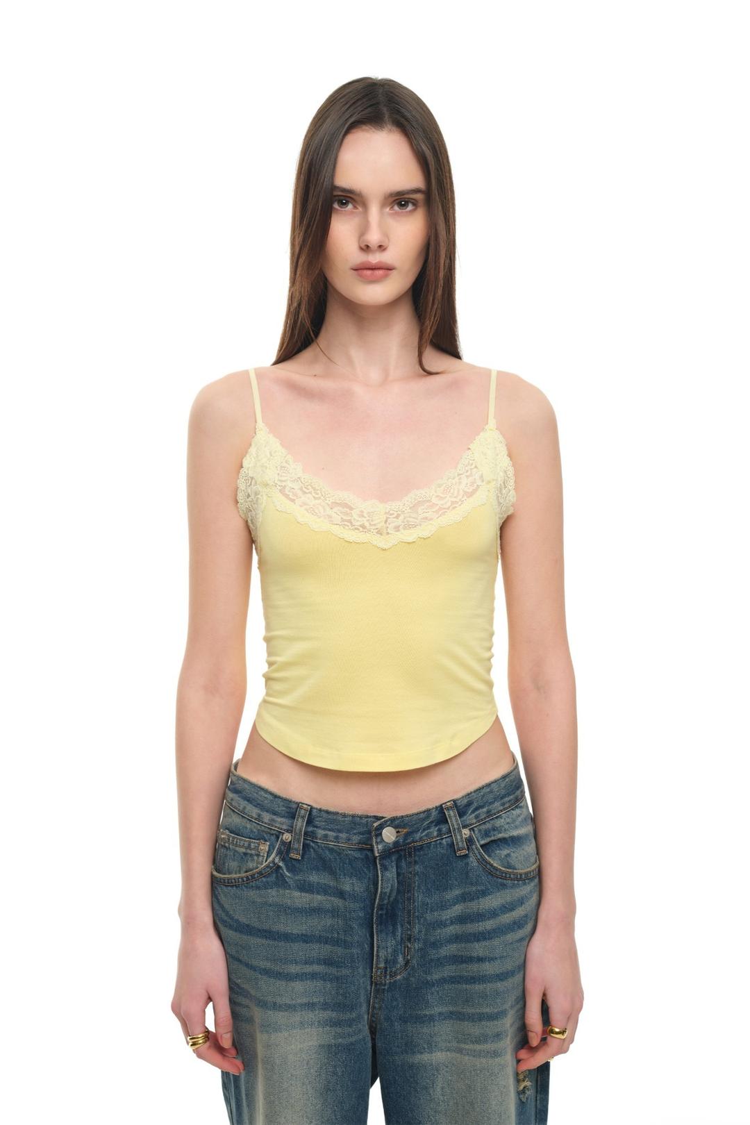 LACE POINT 02 CAMI TOP (LEMON)