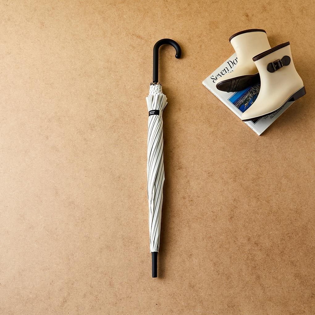 튼튼한 12K 스트라이프 장우산 아이보리_FS1324012