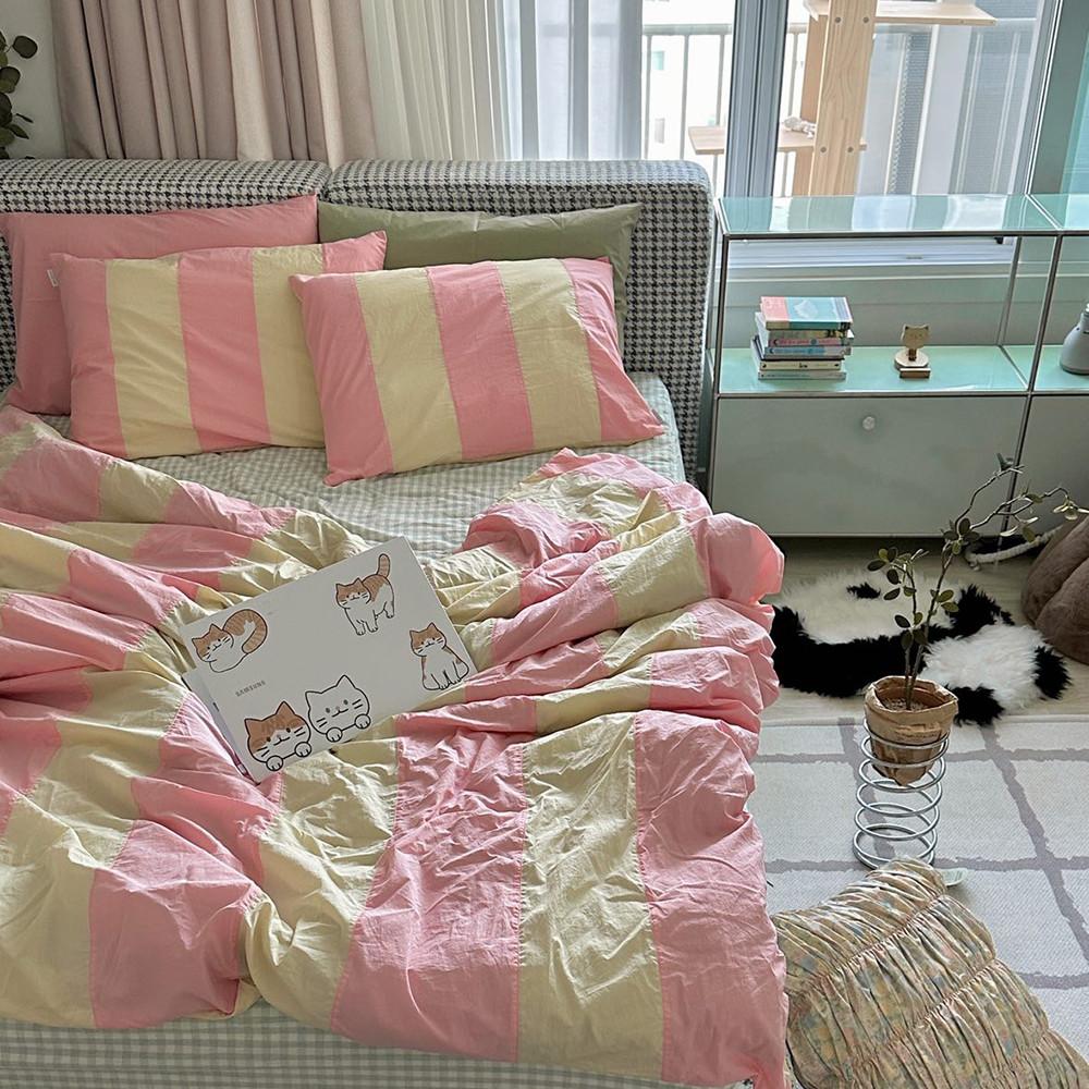 스트라이프 고밀도 차렵이불 (4컬러)