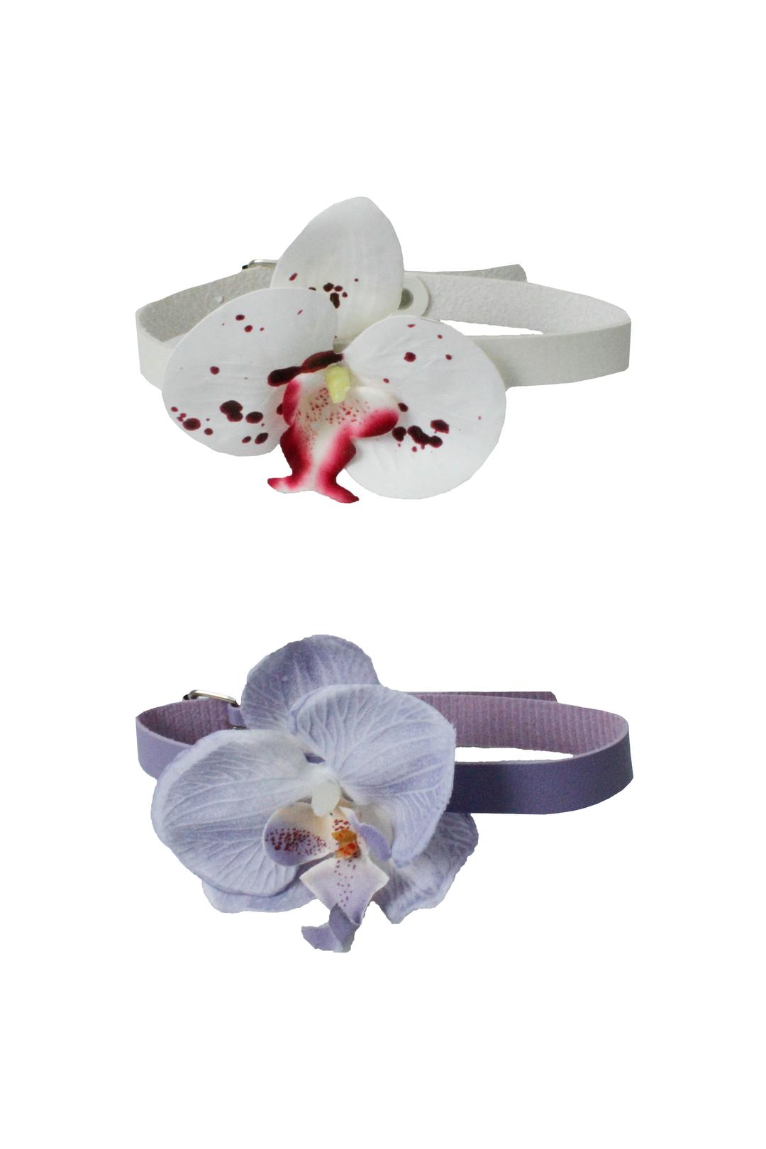 하루[春] - 호접란 choker (White/Purple) *4월 중순 발송