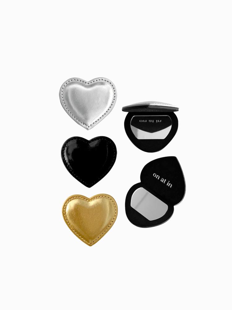 하트그립톡 하트 거울 미러 감성 가죽그립톡 가죽 그립 톡 스마트톡 팝핑톡 휴대폰 거치대 거치 핸드폰 케이스 하트미러톡 온앳인 (heart mirror tok)