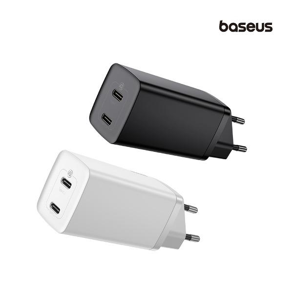 베이스어스 Baseus GaN2 라이트 C타입 2포트 65W 고속 충전기 멀티포트 PD충전 한국형플러그