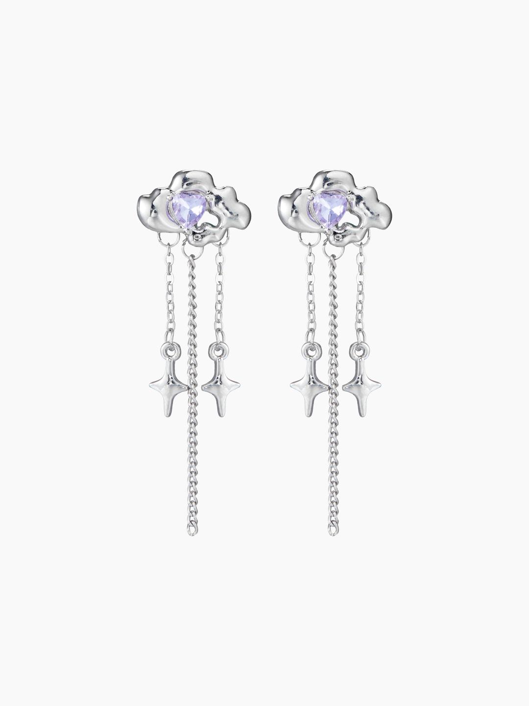 HEART & CLOUD & STAR RHINESTONE EAR CLIP
