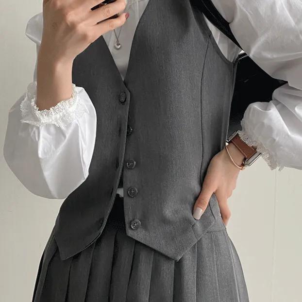 *2color 🔥사계절 주문폭주 모던 셋업 디테일 베스트 조끼