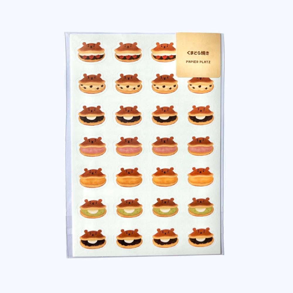 파피아프랏츠 AOYOSHI 음식&동물 스티커3 / 쿠마도라야끼 (55-043) 