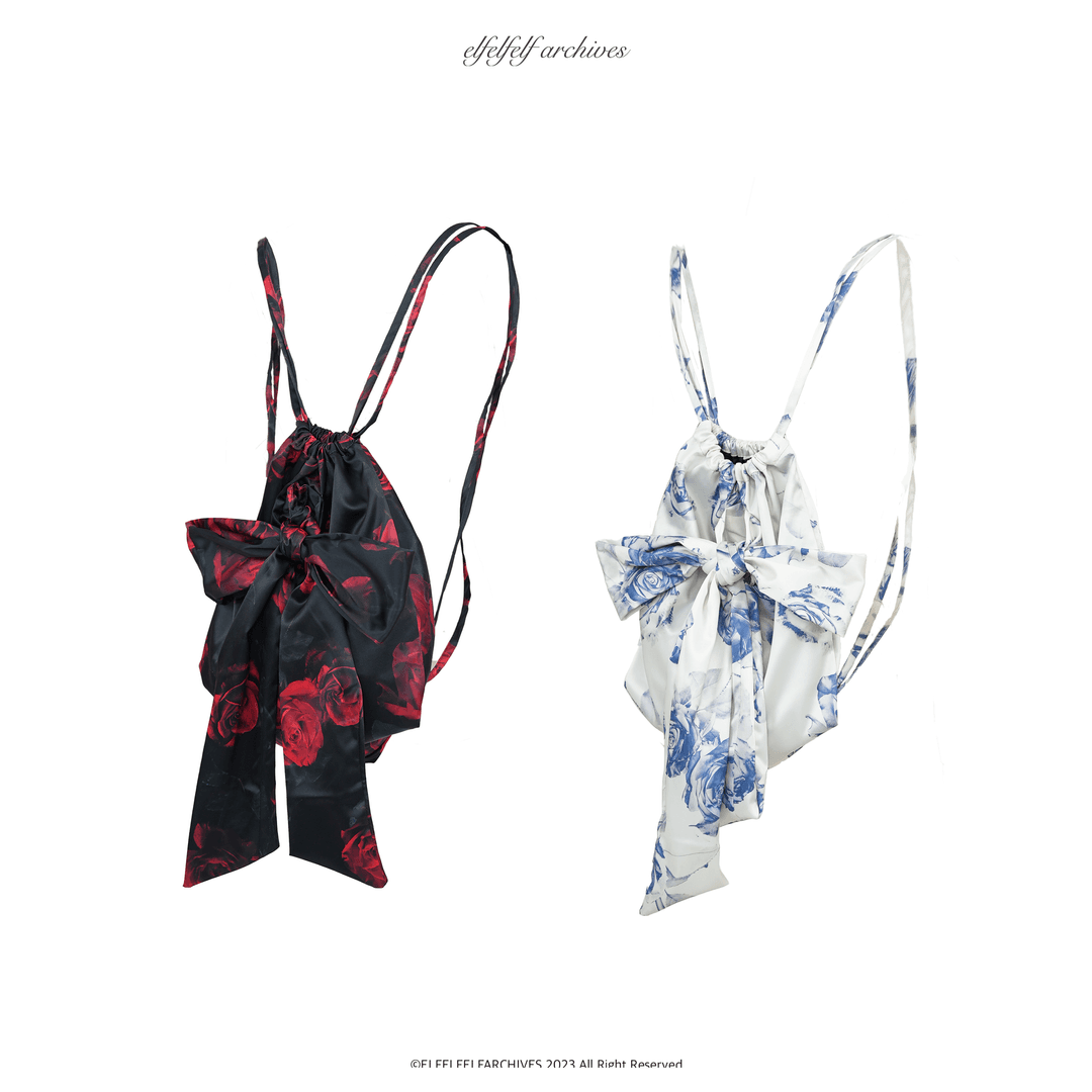 ROSE RIBBON BAG[RED/BLUE]