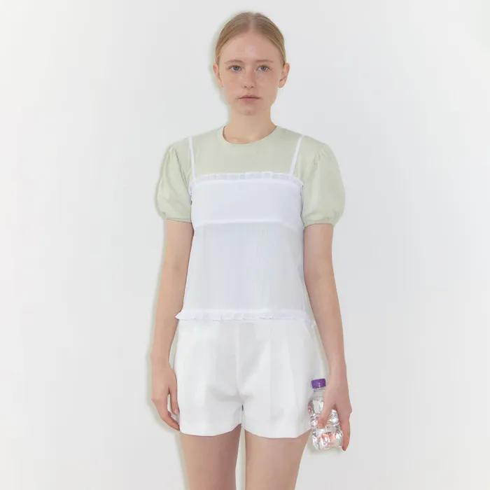 Layered Frill Blouse (White)