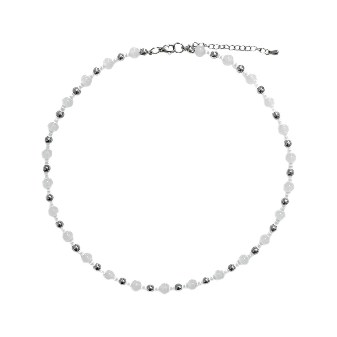 덴시티즈 POLAR SILVER NECKLACE 폴라실버 원석 비즈 목걸이 MD