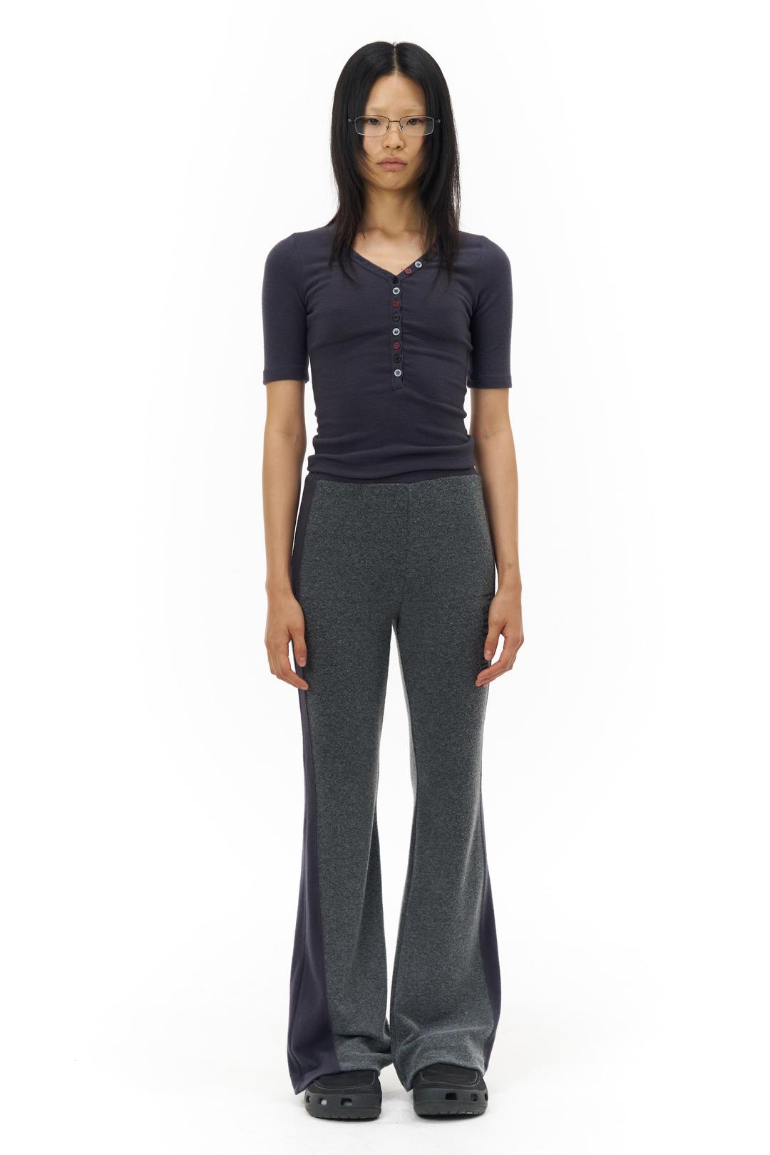 Soft Slim Boot-Cut Pants_Charcoal